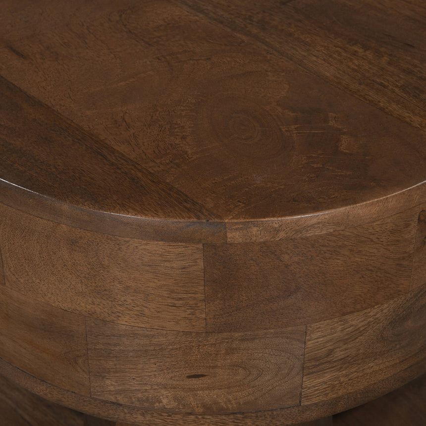 40cm Round Side Table | Walnut | Myka Home - View 6