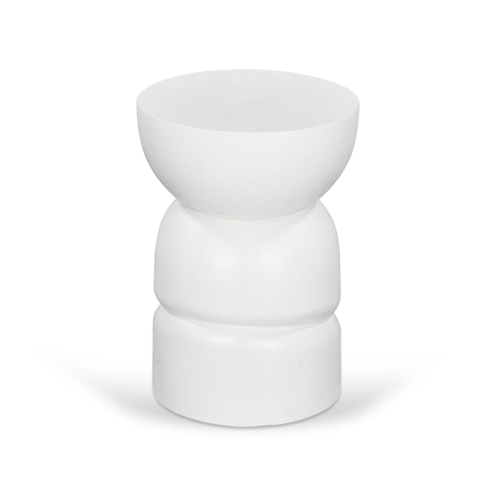 38cm Round Side Table | White | Myka Home
