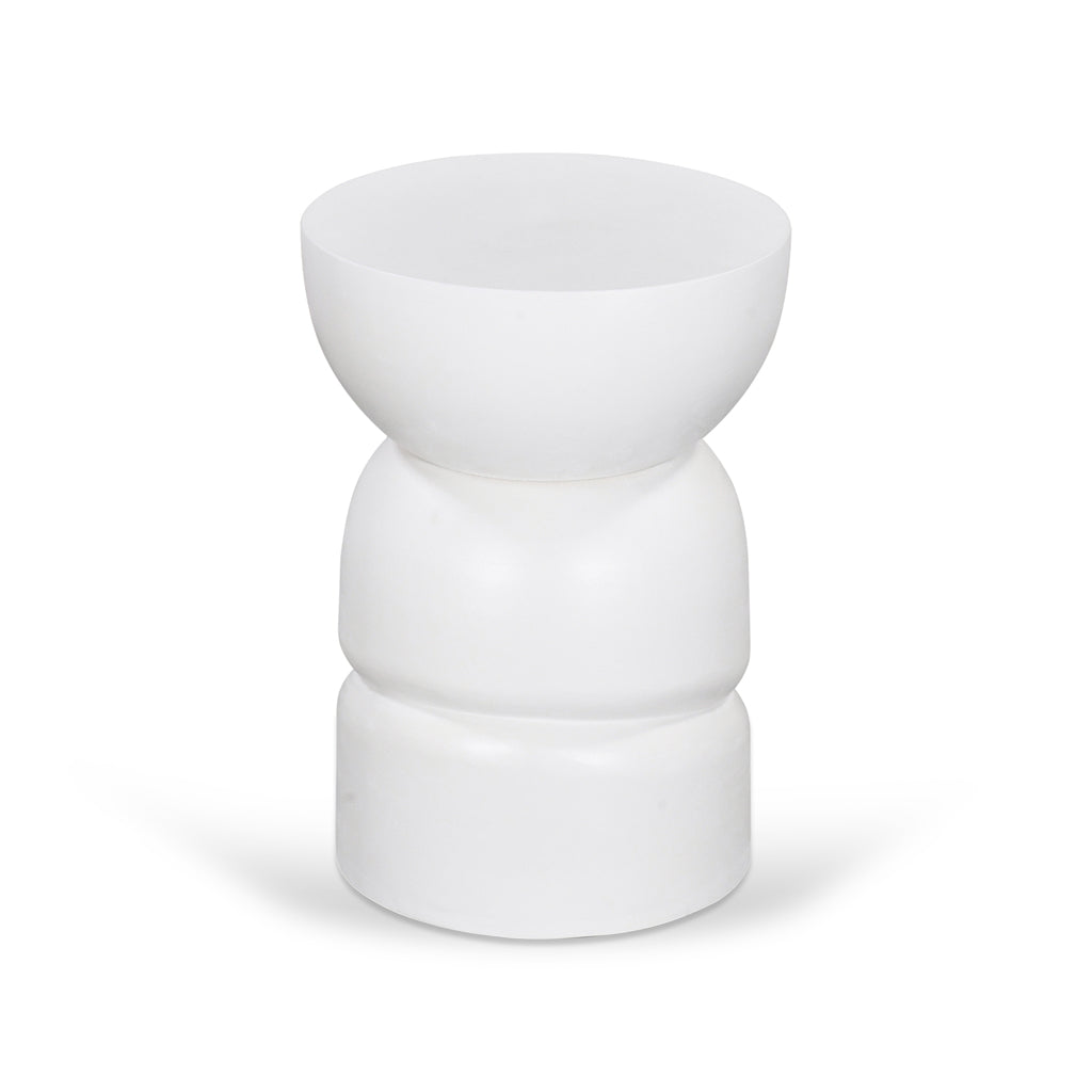38cm Round Side Table | White | Myka Home