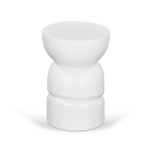 38cm Round Side Table | White | Myka Home