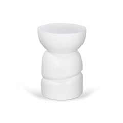 38cm Round Side Table | White | Myka Home