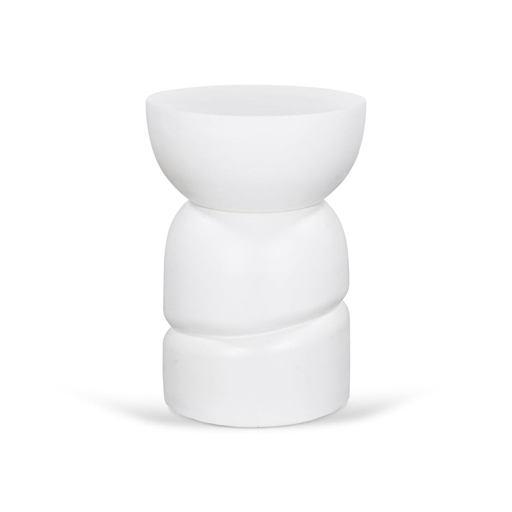 38cm Round Side Table | White | Myka Home - View 4