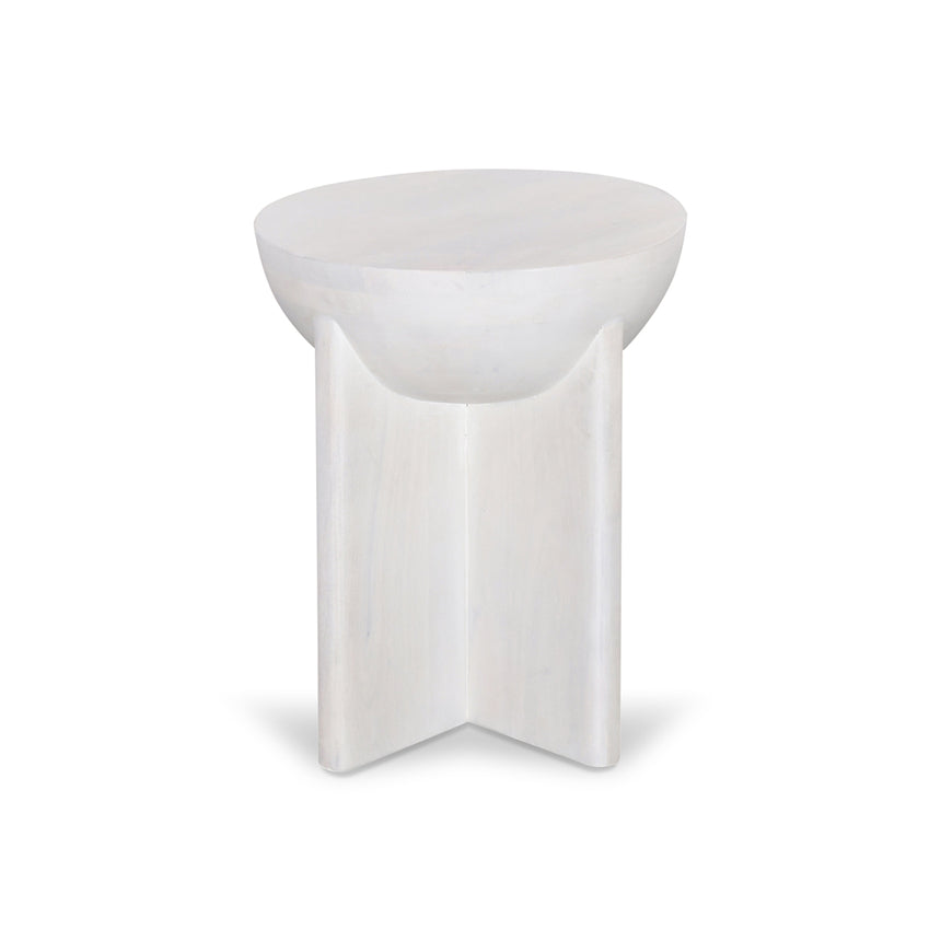 40cm Round Side Table | Cafe White | Myka Home - View 5