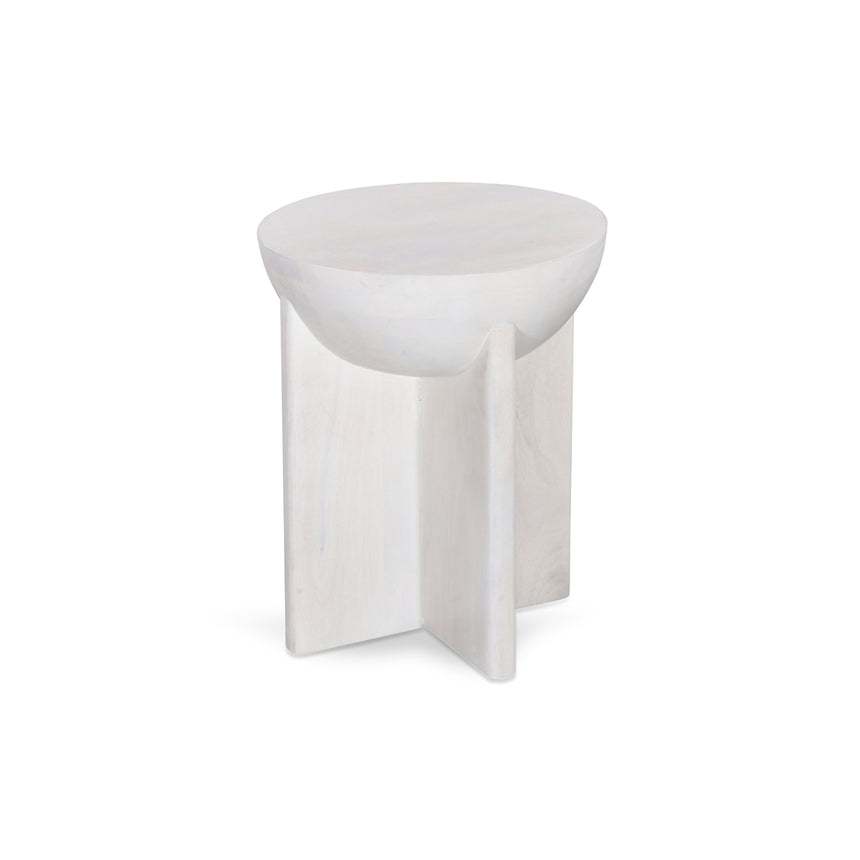 40cm Round Side Table | Cafe White | Myka Home