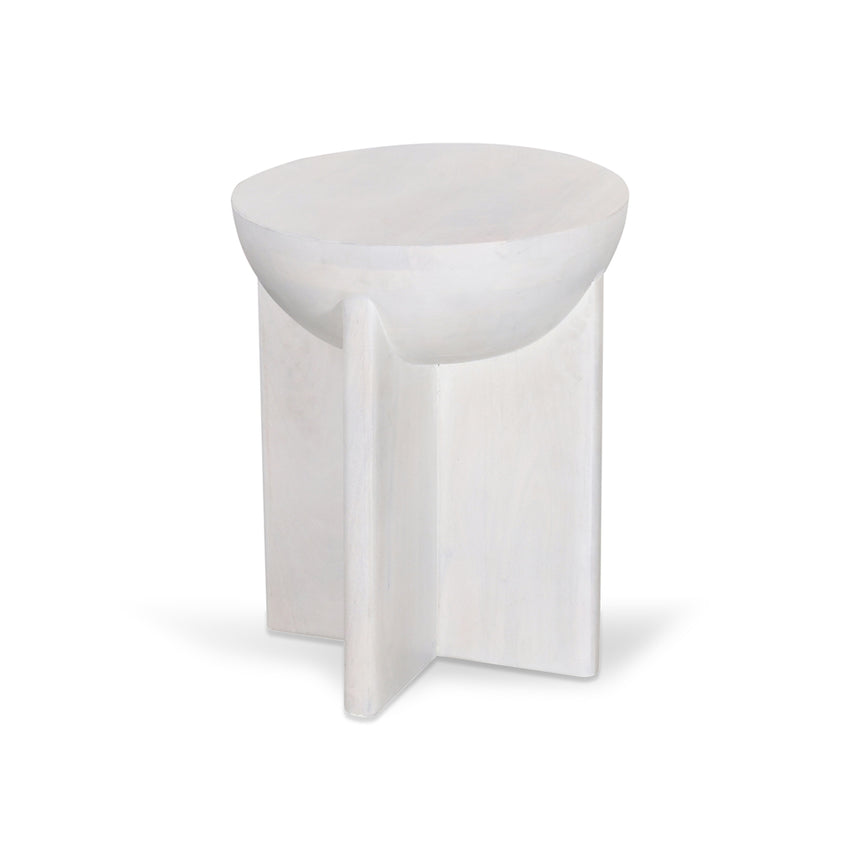 40cm Round Side Table | Cafe White | Myka Home - View 2