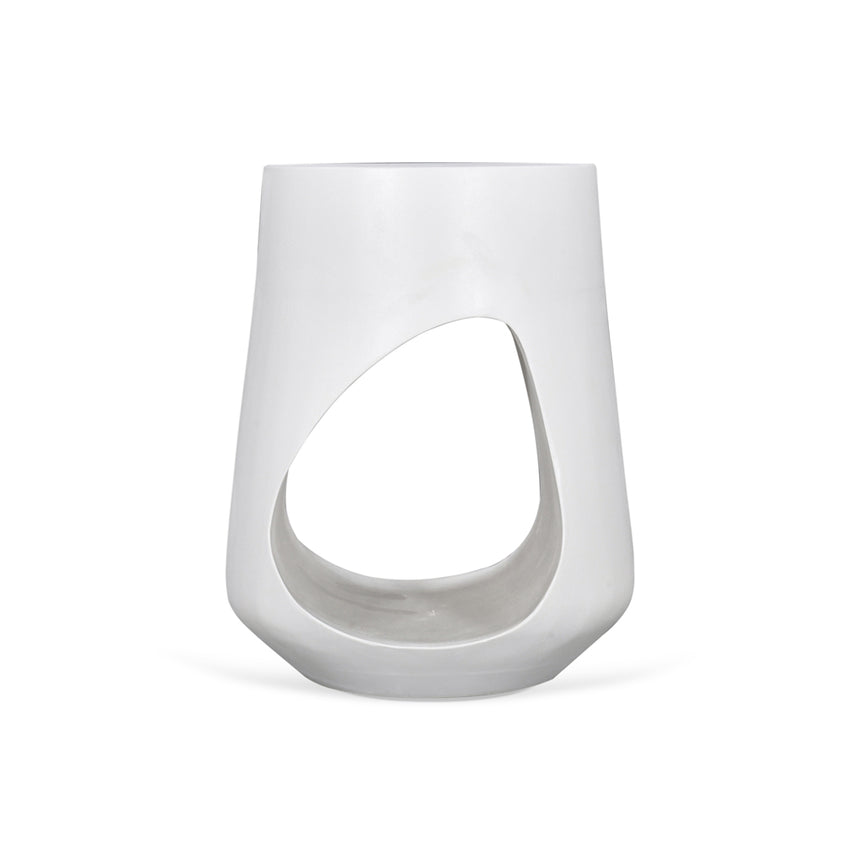 32cm Round Side Table | White | Myka Home - View 2