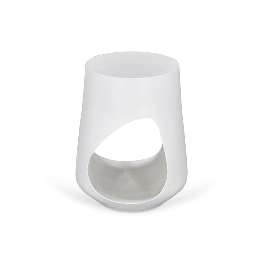 32cm Round Side Table | White | Myka Home - View 3