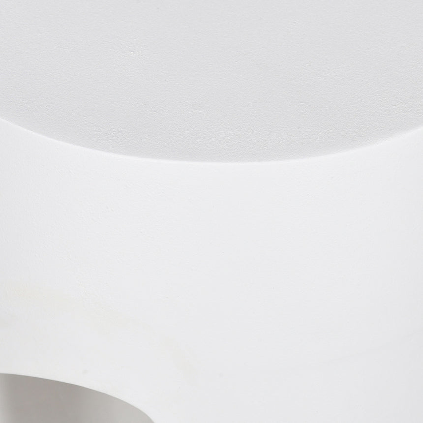 32cm Round Side Table | White | Myka Home - View 6