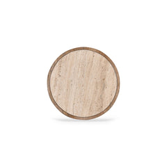 CST8733-RB 40cm Travertine Top Side Table - Natural