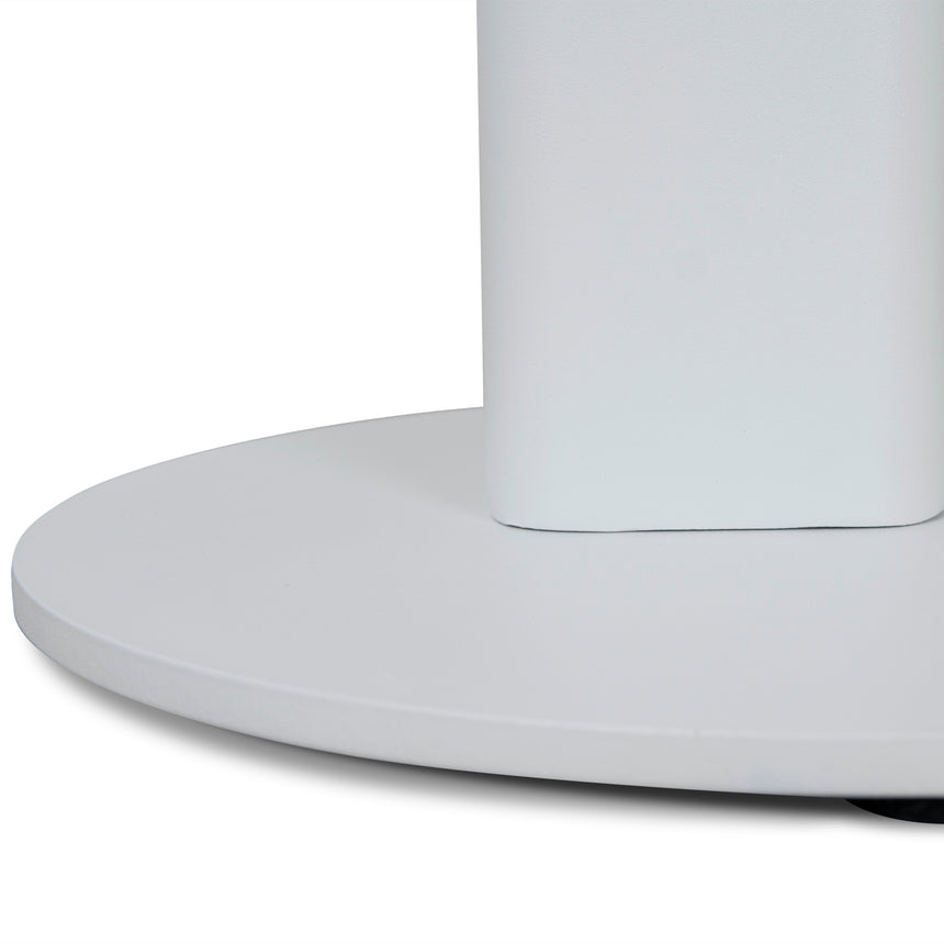 60cm Marble Side Table | White Base | Myka Home - View 7
