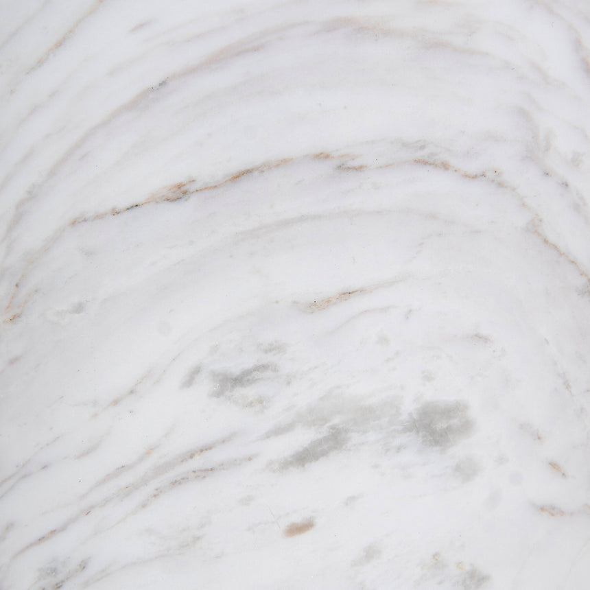 45cm Brushed Gold Side Table | Carrara Marble | Myka Home - View 7