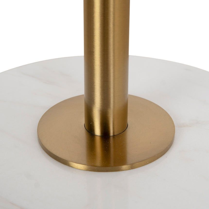 45cm Brushed Gold Side Table | Carrara Marble | Myka Home - View 3