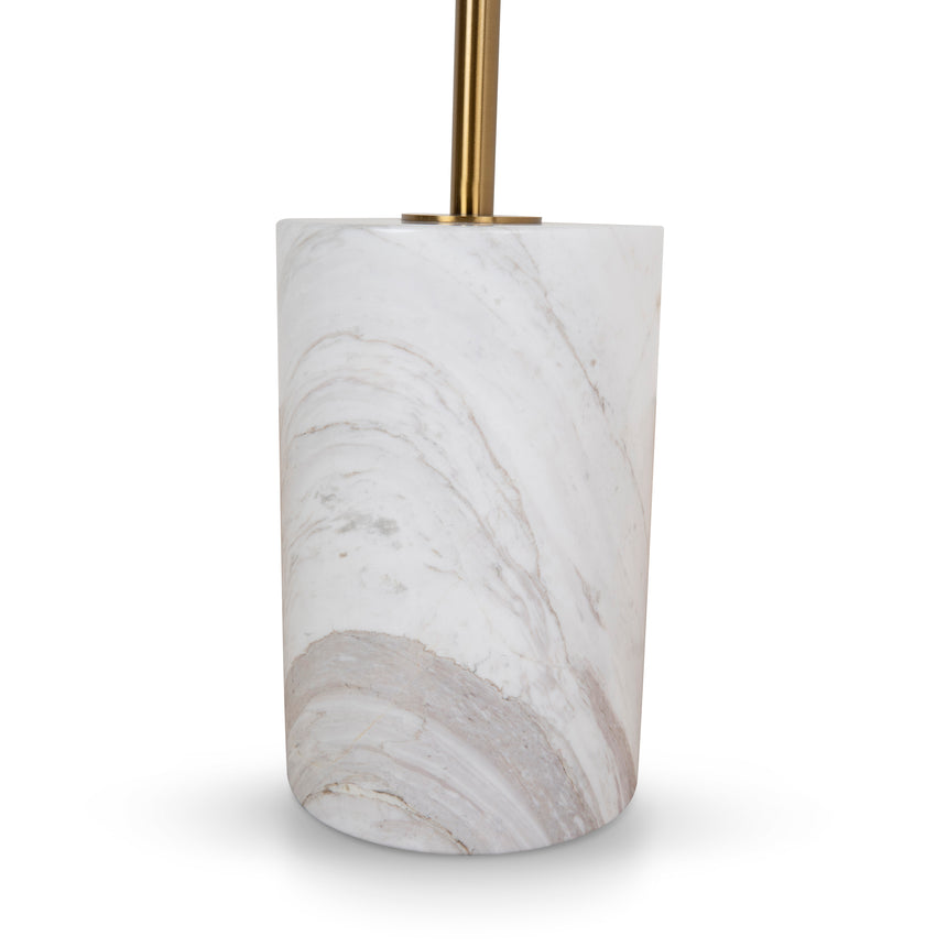 45cm Brushed Gold Side Table | Carrara Marble | Myka Home - View 5