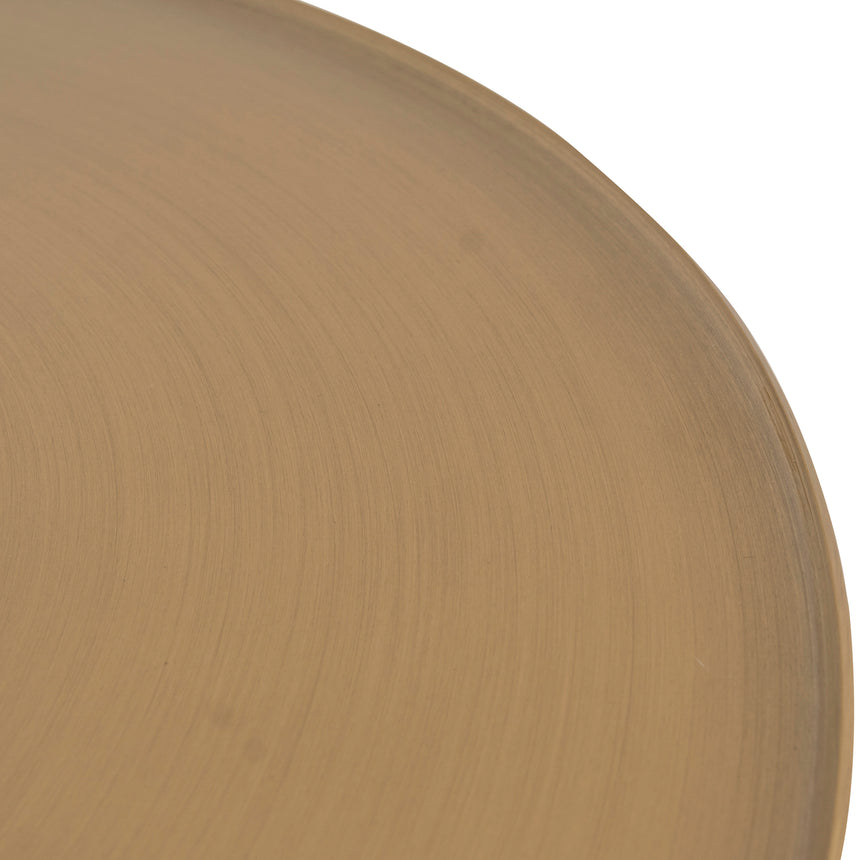 45cm Brushed Gold Side Table | Travertine | Myka Home - View 10