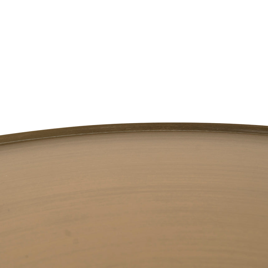 45cm Brushed Gold Side Table | Travertine | Myka Home - View 11