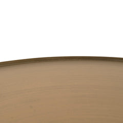 CST8795-NY 45cm Brushed Gold Side Table - Travertine