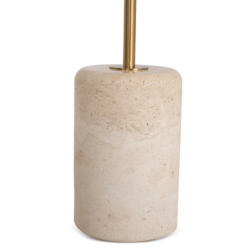 45cm Brushed Gold Side Table | Travertine | Myka Home - View 5