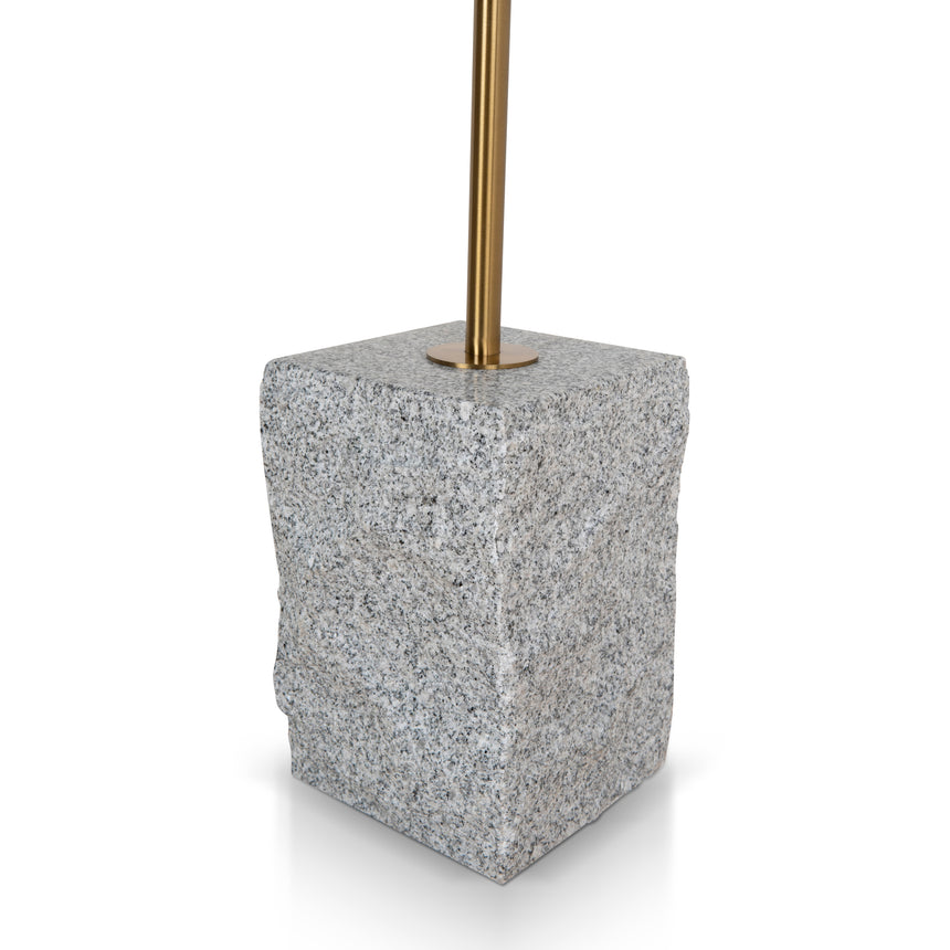 45 cm Brushed Gold Side Table | Faceted Granite Marble | Myka Home - View 3