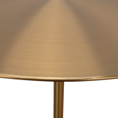 CST8797-NY 45cm Brushed Gold Side Table - Rosso Levanto Marble