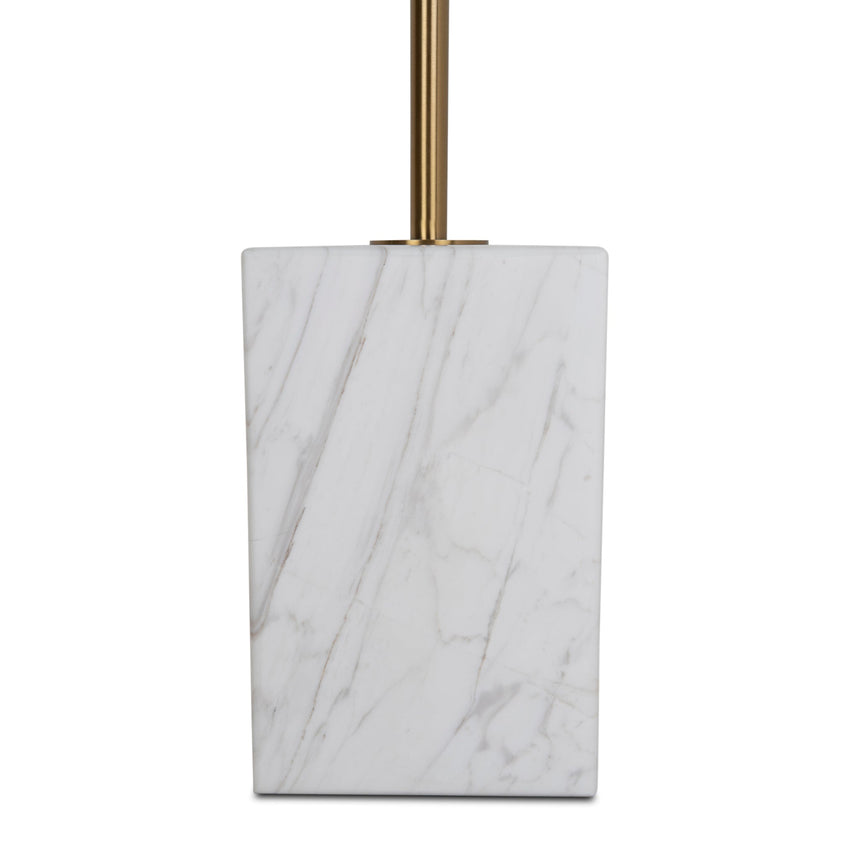 45cm Brushed Gold Side Table | Carrara Marble | Myka Home - View 4