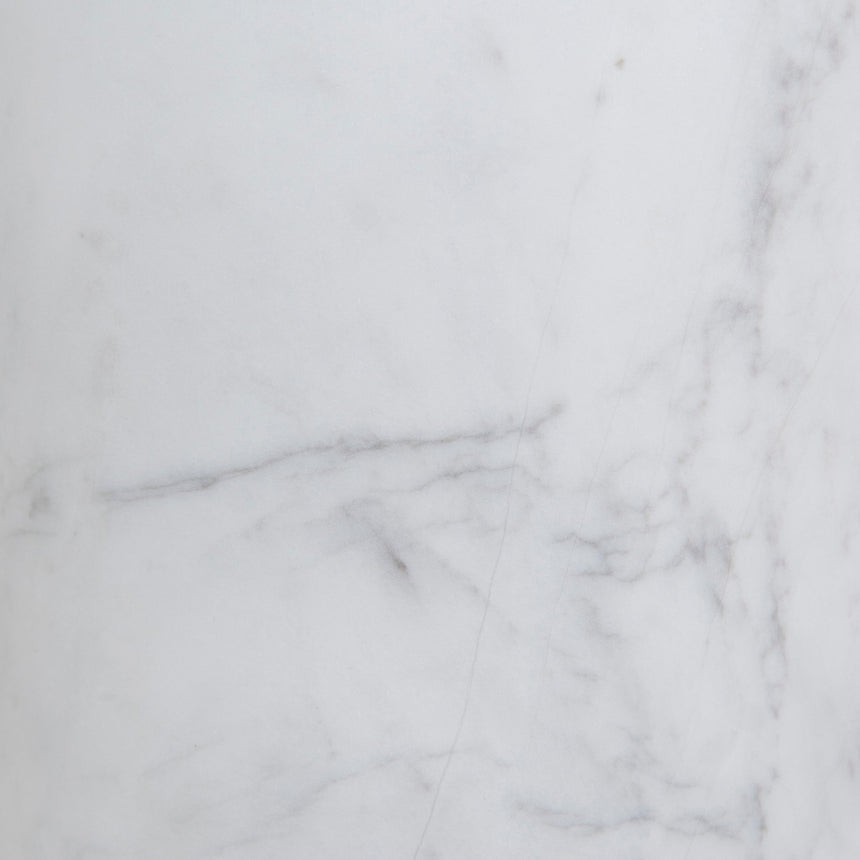 40cm Round Brushed Gold Side Table | Marble | Myka Home - View 6