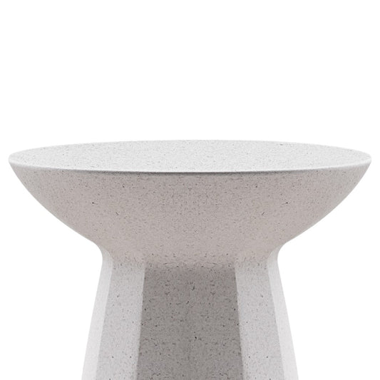 42cm Fibre Glass Side Table | White | Myka Home