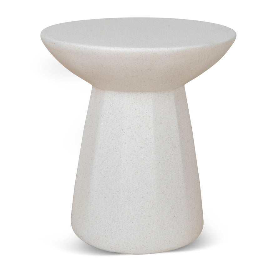 42cm Fibre Glass Side Table | White | Myka Home