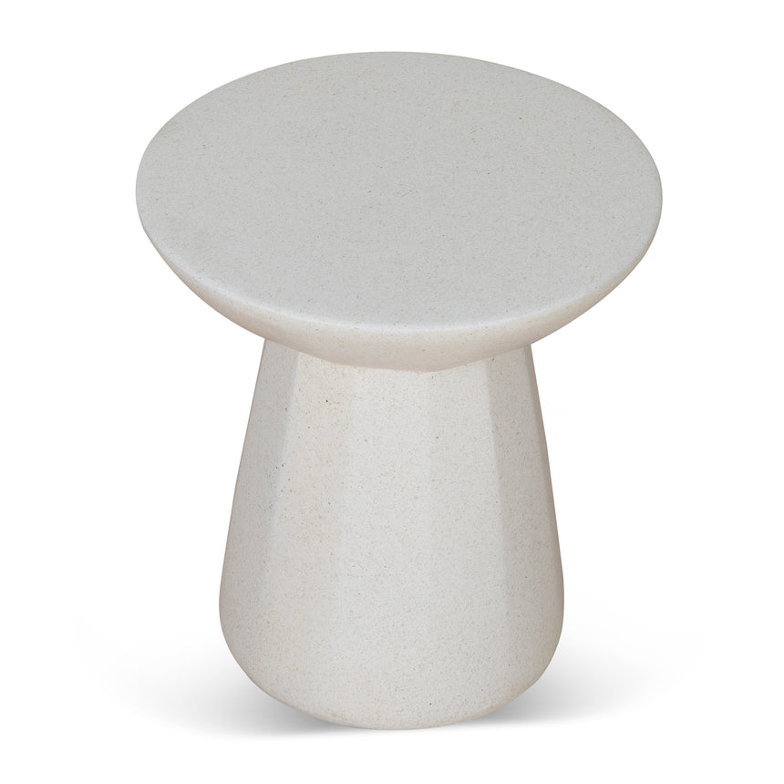 42cm Fibre Glass Side Table | White | Myka Home - View 2