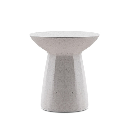 42cm Fibre Glass Side Table | White | Myka Home