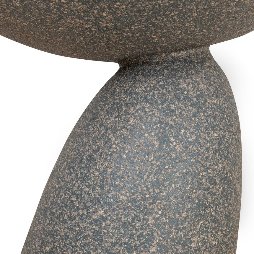 60cm Fibre Glass Side Table | Charcoal Latte | Myka Home - View 3