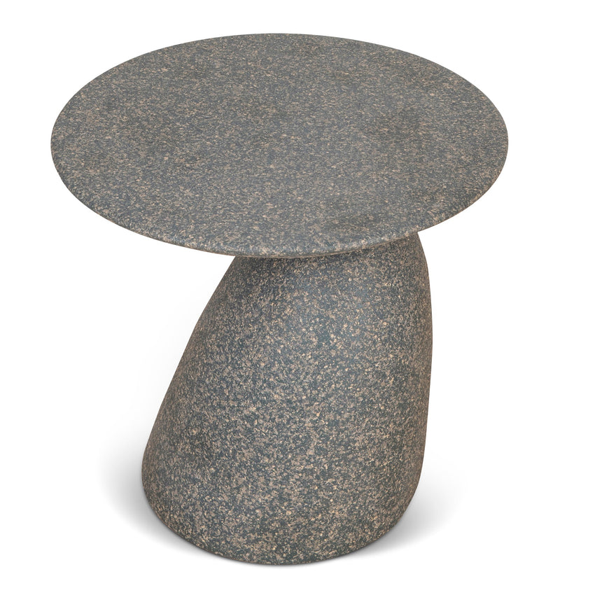 60cm Fibre Glass Side Table | Charcoal Latte | Myka Home - View 2