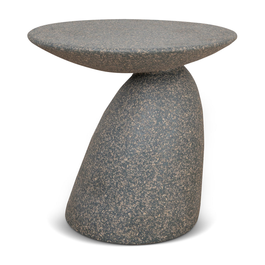 60cm Fibre Glass Side Table | Charcoal Latte | Myka Home