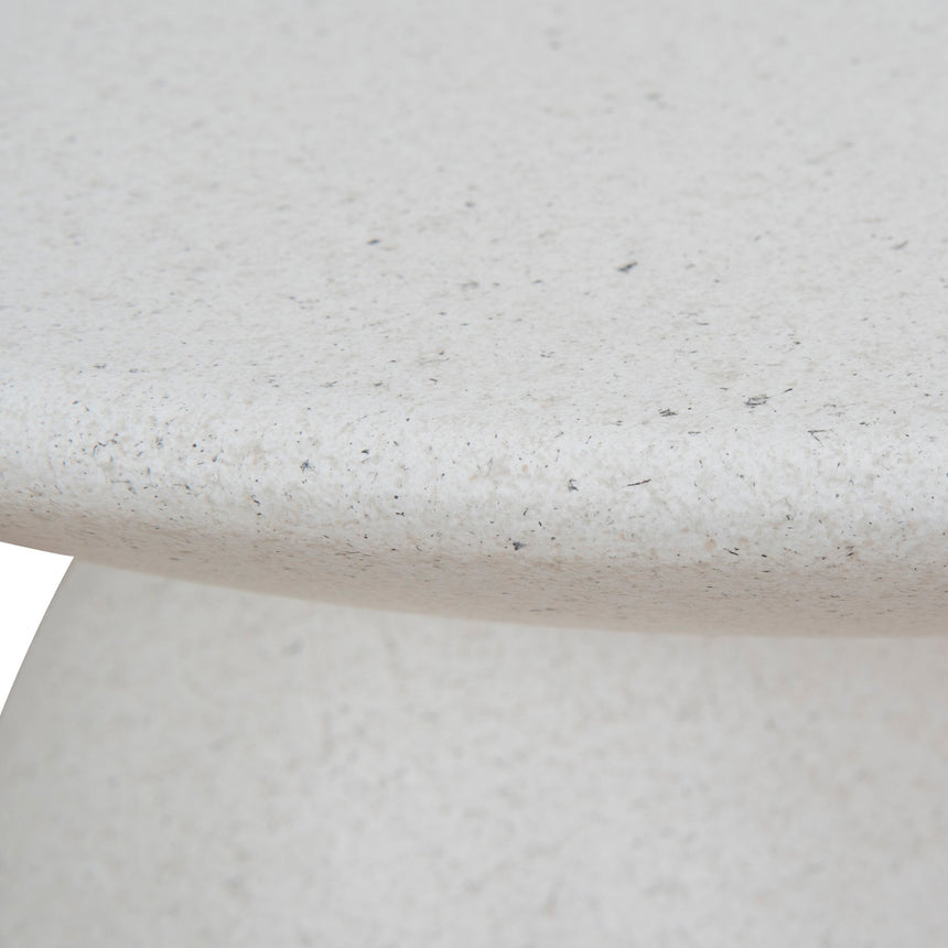 60cm Fibre Glass Side Table | White | Myka Home - View 4