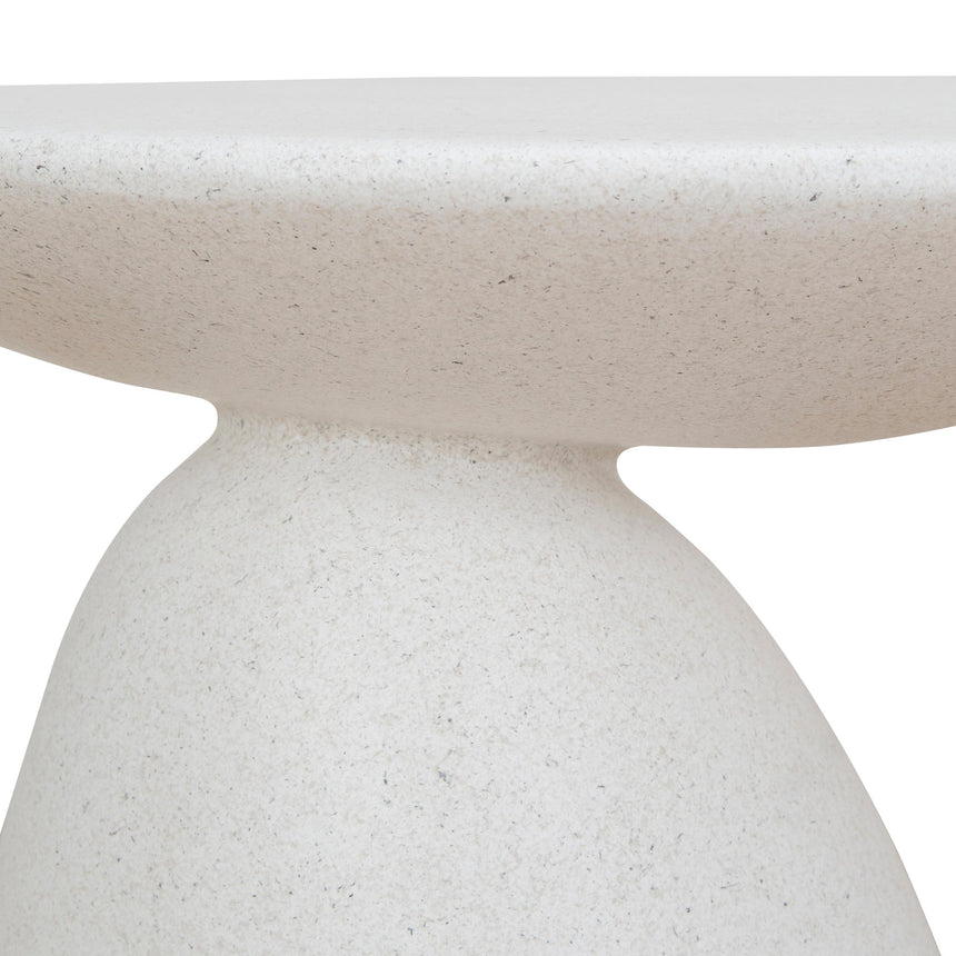 60cm Fibre Glass Side Table | White | Myka Home - View 6
