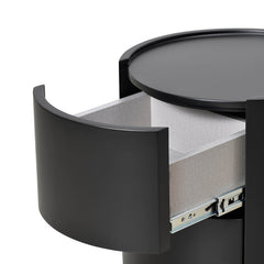 CST8850-IG Bedside Table - Full Matte Black