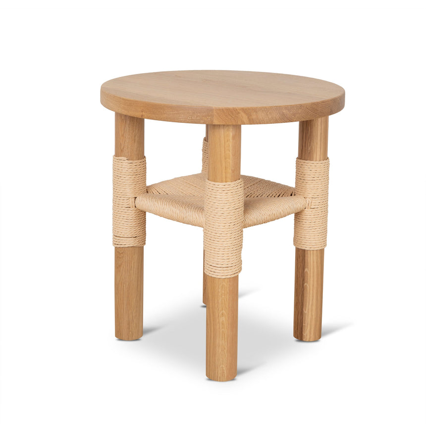42cm Round Side Table | Natural | Myka Home