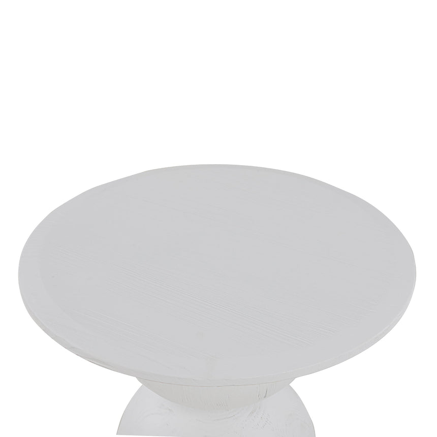 Round Side Table | Full White | Myka Home - View 4