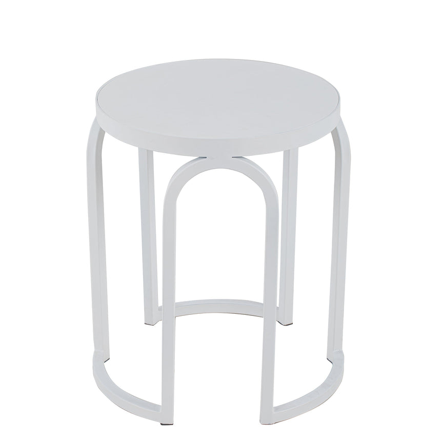 Oak Side Table | Full White | Myka Home - View 3