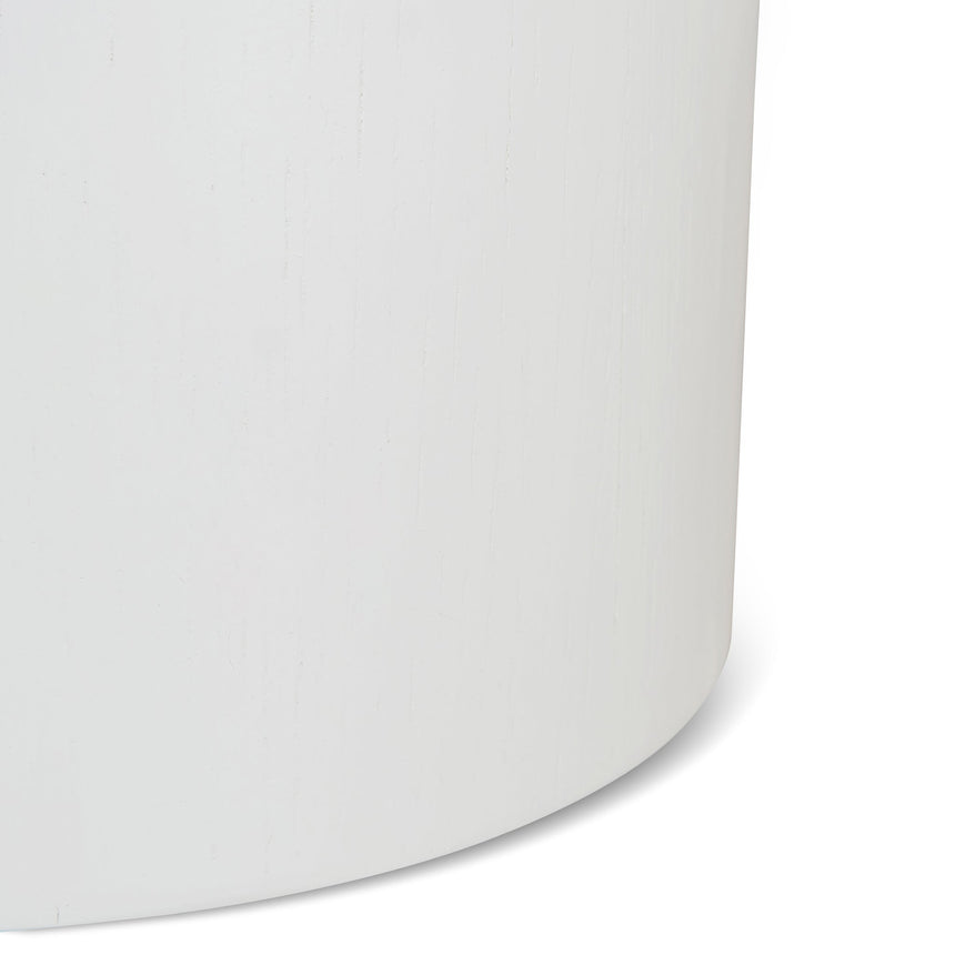 50cm Round Side Table | Full White | Myka Home - View 5