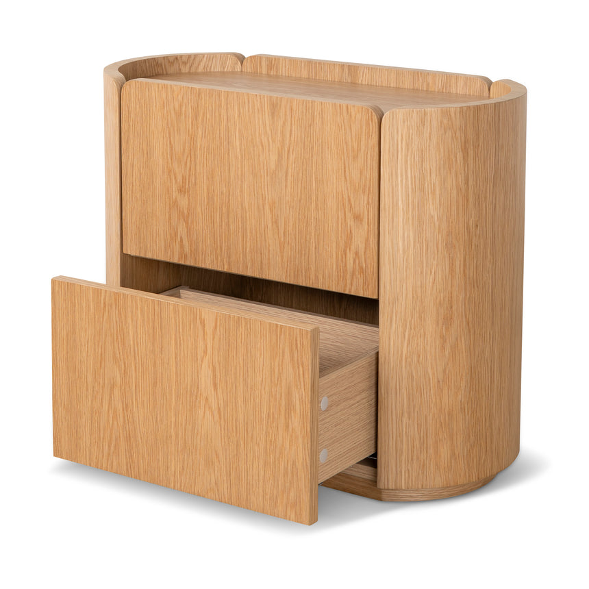 60cm Bedside Table | Natural Oak | Myka Home - View 4