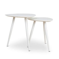 Ex Display - Set of 2 - CST8986-KD Side Table - White