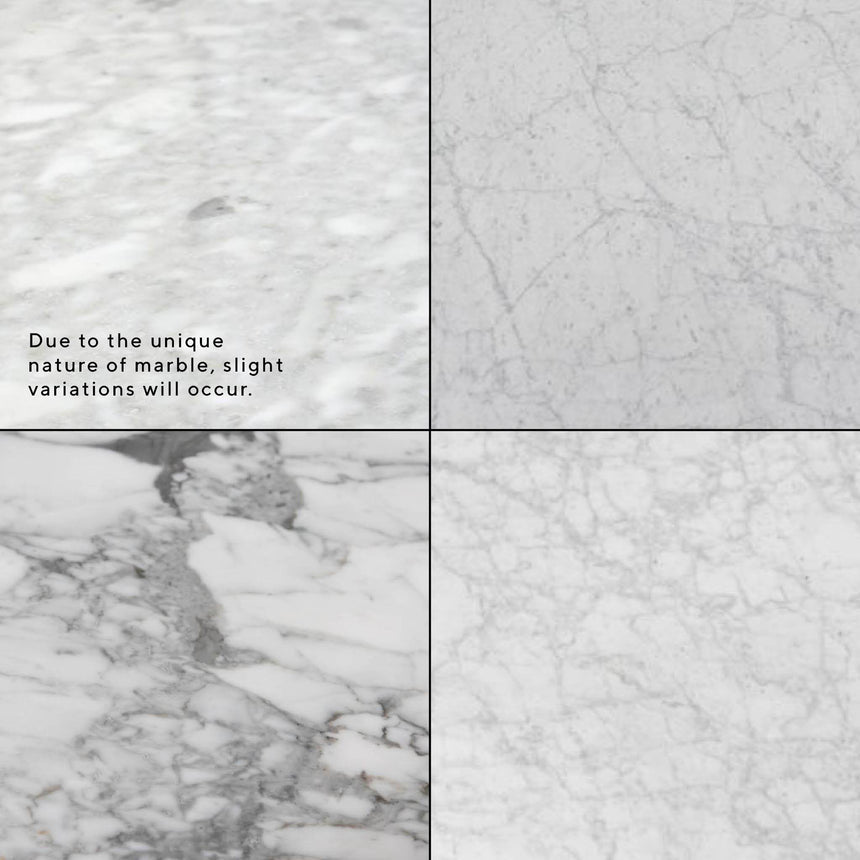 A Marble Dining Table 120cm - Aluminium - View 3