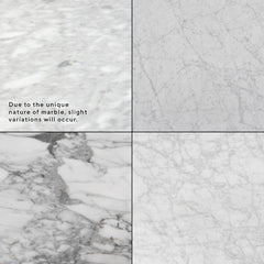CDT351A Marble Dining Table 120cm - Aluminium