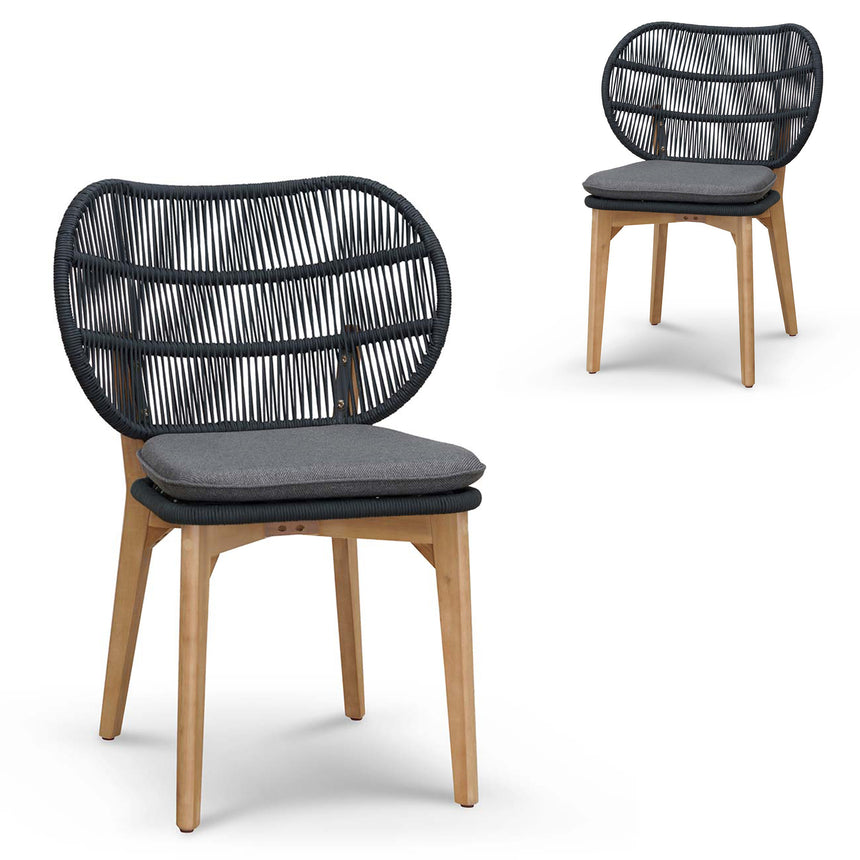 Ex display - CDC6721-EM Outdoor Dining Chair - Anthracite Grey Cushion