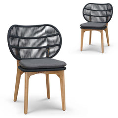 Ex display - CDC6721-EM Outdoor Dining Chair - Anthracite Grey Cushion