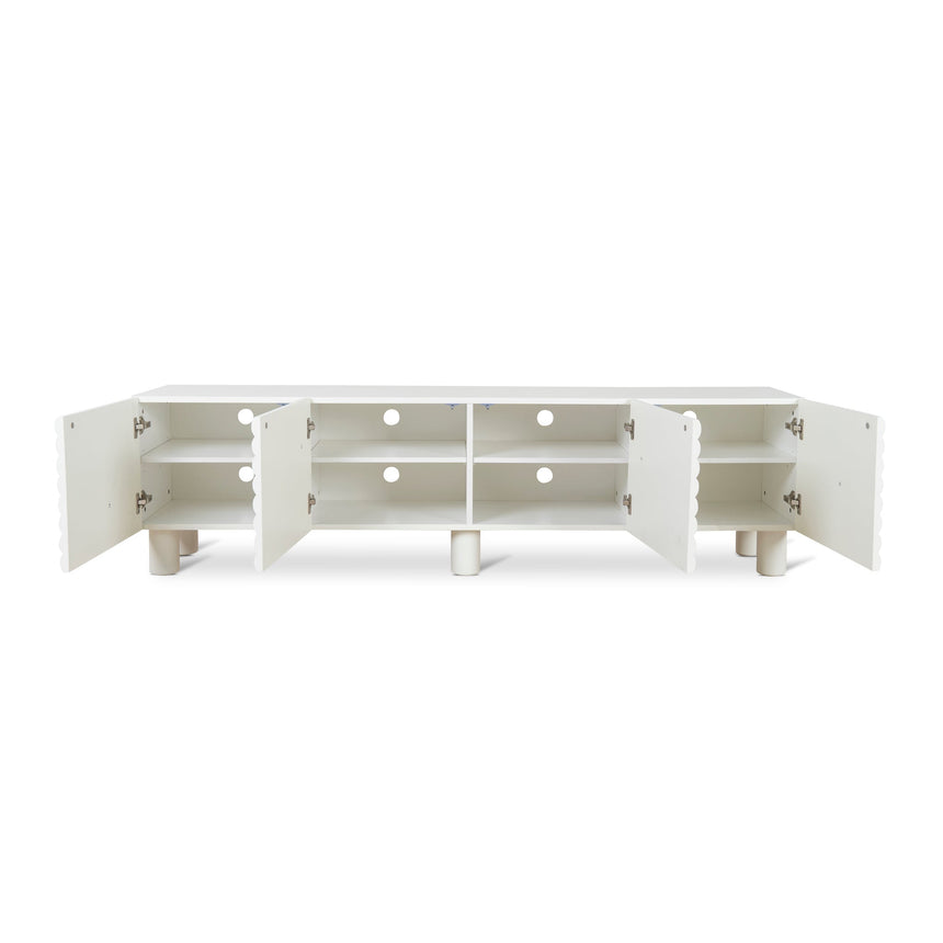 2m TV Entertainment Unit | White | Myka Home - View 3