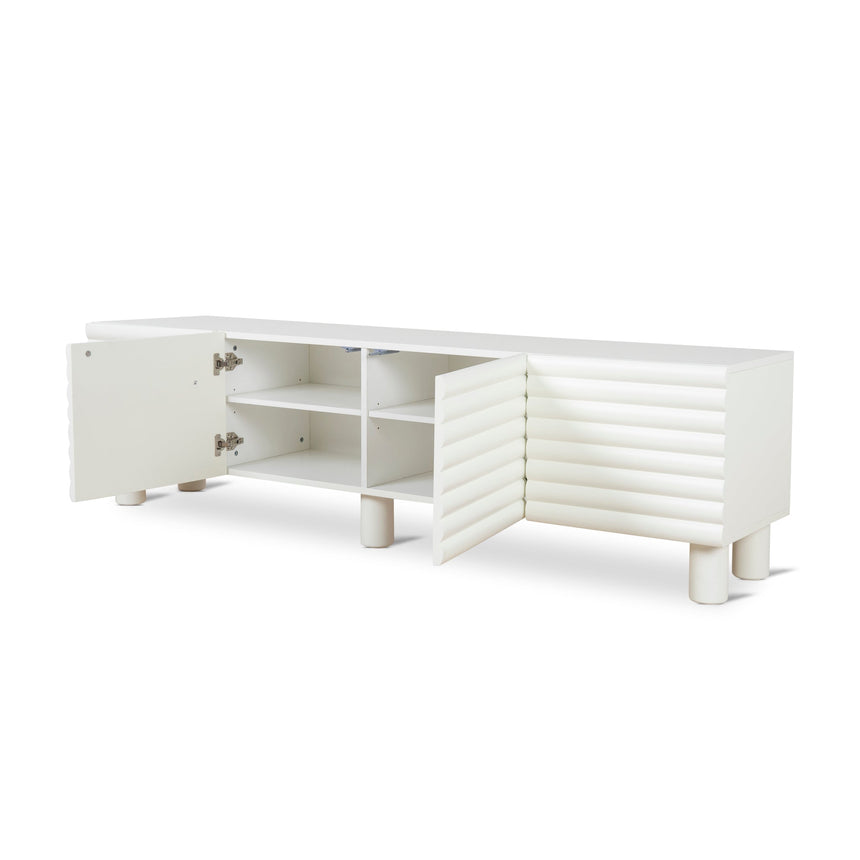 2m TV Entertainment Unit | White | Myka Home - View 4