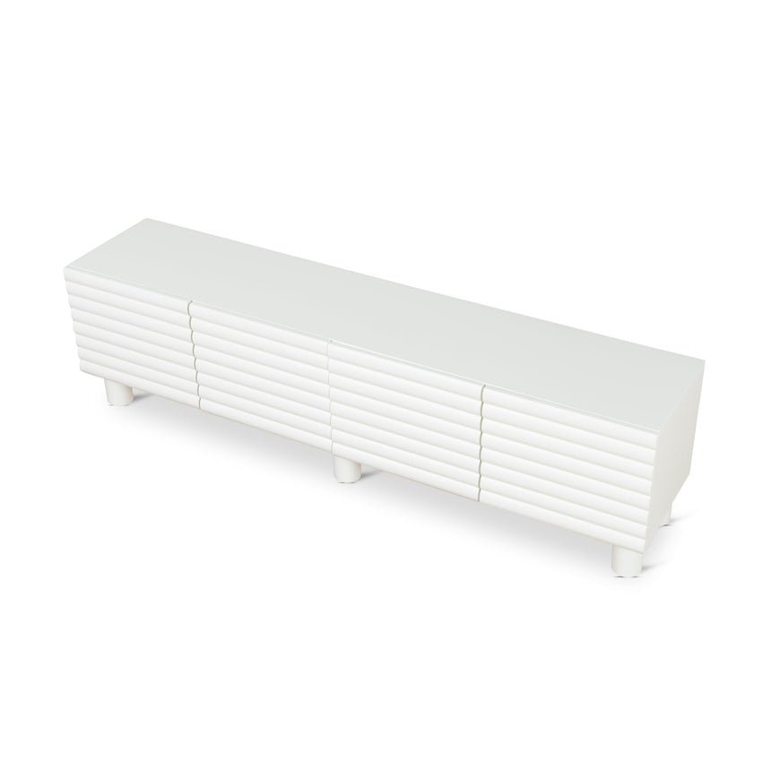 2m TV Entertainment Unit | White | Myka Home - View 5
