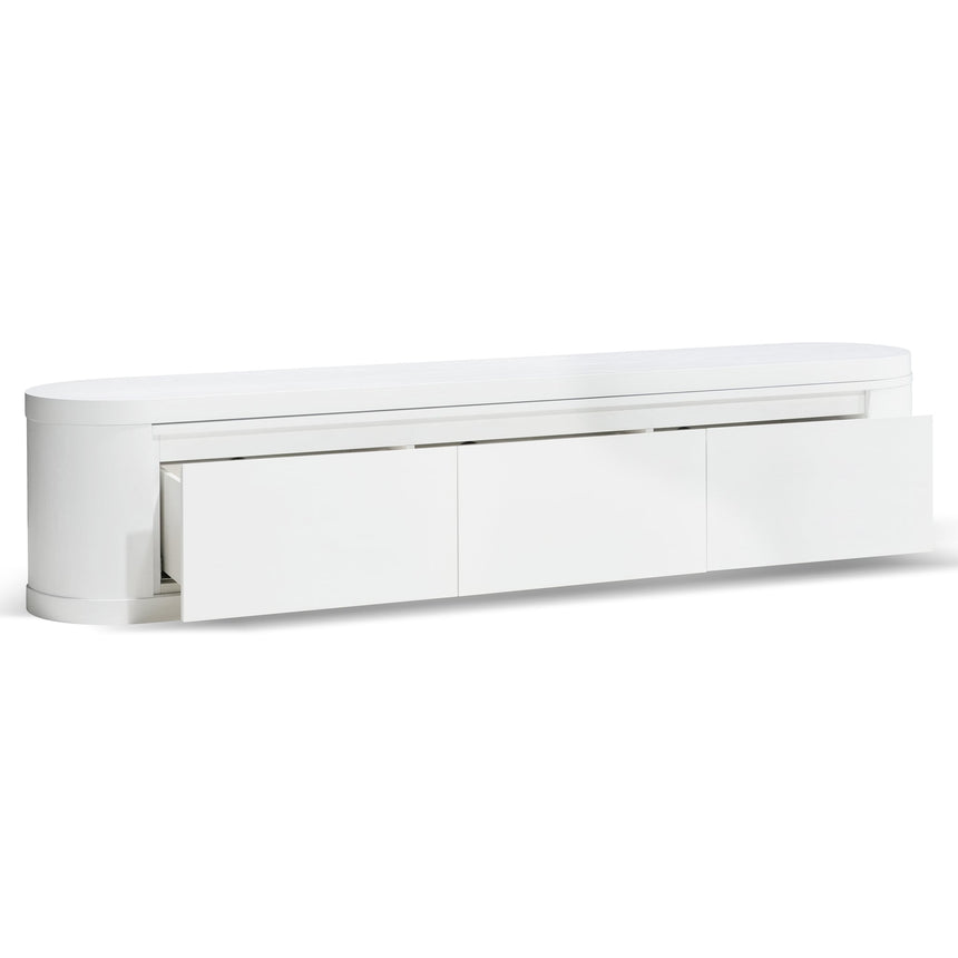 Extendable TV Entertainment Unit | Full White Oak | Myka Home - View 7