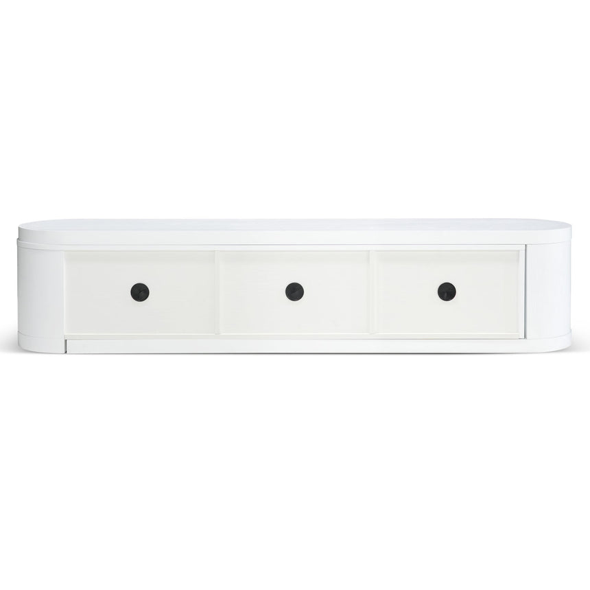 Extendable TV Entertainment Unit | Full White Oak | Myka Home - View 10
